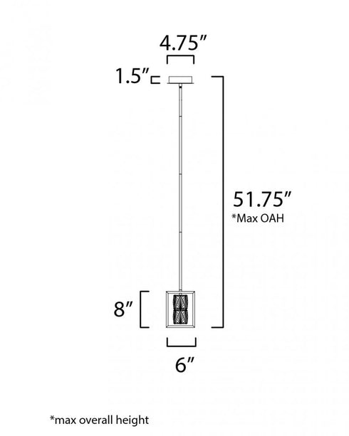 ET2 Zephyr Mini Pendant Model: E23301-20BK