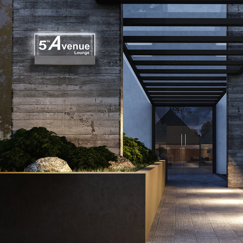 Eurofase 3 Light HALPERNOUTDRLED SIGNSMLMAR in Aluminum Finish Model: 31435-017