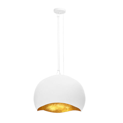 Eurofase Baleia 3 Light Pendant In White And Gold Foil Model: 46439-024