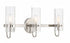 Eurofase Brook 3 Light Vanity in Polished Nickel Model: 45463-020