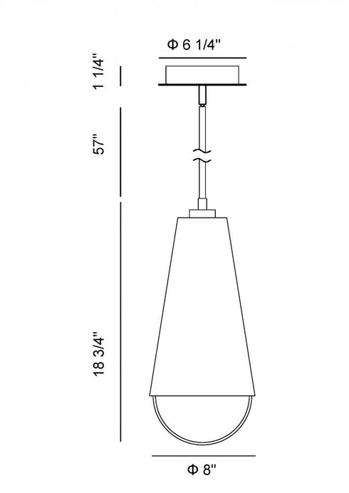 Eurofase Solar Powered Solari 2 Light Pendant in Polished Nickel Model: 45609-028