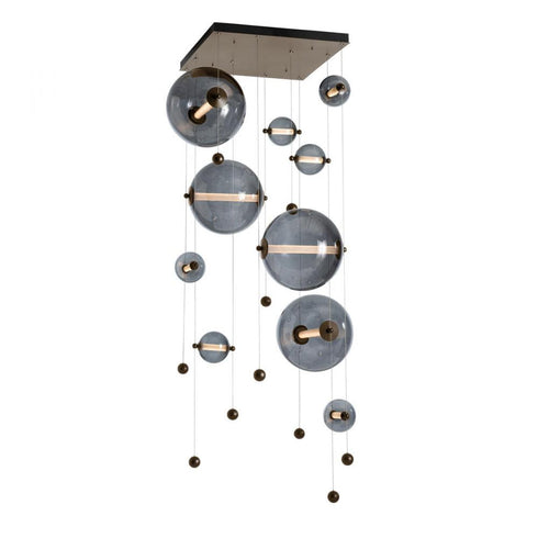 Hubbardton Forge Abacus 10 Light Square LED Pendant Model: 139051-LED-STND-20-GG0694