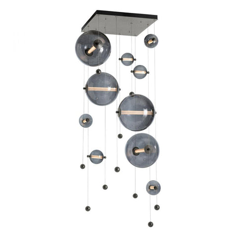 Hubbardton Forge Abacus 10 Light Square LED Pendant Model: 139051-LED-STND-20-GG0694