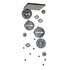 Hubbardton Forge Abacus 10 Light Square LED Pendant Model: 139051-LED-STND-20-GG0694