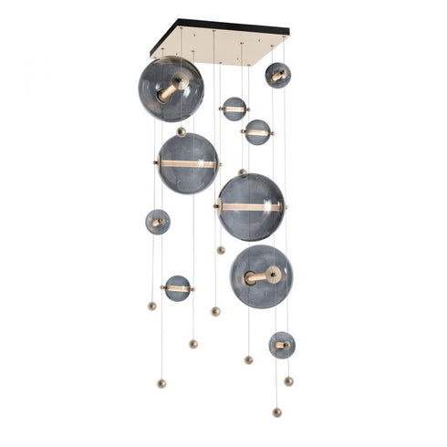Hubbardton Forge Abacus 10 Light Square LED Pendant Model: 139051-LED-STND-20-GG0694