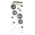 Hubbardton Forge Abacus 10 Light Square LED Pendant Model: 139051-LED-STND-20-GG0694