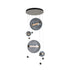 Hubbardton Forge Abacus 4 Light Round LED Pendant Model: 139052-LED-STND-05-YL0694