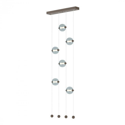 Hubbardton Forge Abacus 6 Light Ceiling To Floor LED Pendant Model: 139055-LED-STND-07-GG0668