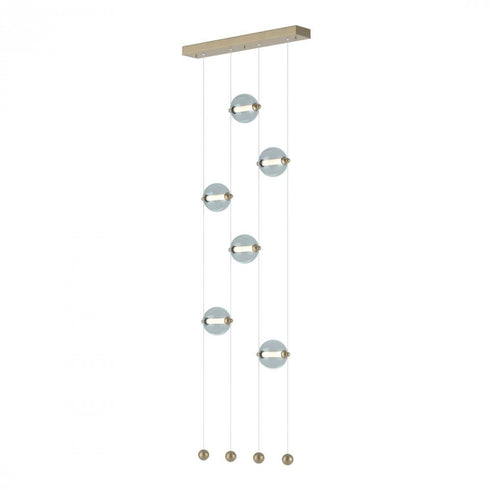 Hubbardton Forge Abacus 6 Light Ceiling To Floor LED Pendant Model: 139055-LED-STND-07-GG0668