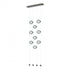 Hubbardton Forge Abacus 9 Light Ceiling To Floor LED Pendant Model: 139057-LED-STND-10-GG0668