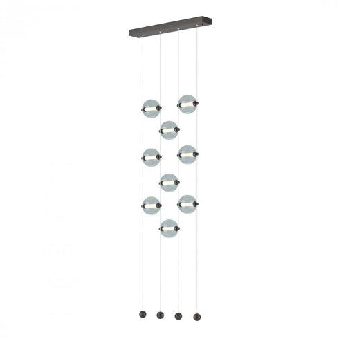 Hubbardton Forge Abacus 9 Light Ceiling To Floor LED Pendant Model: 139057-LED-STND-10-GG0668