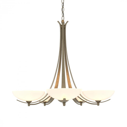 Hubbardton Forge Aegis 5 Arm Chandelier Model: 101261-SKT-82-GG0123