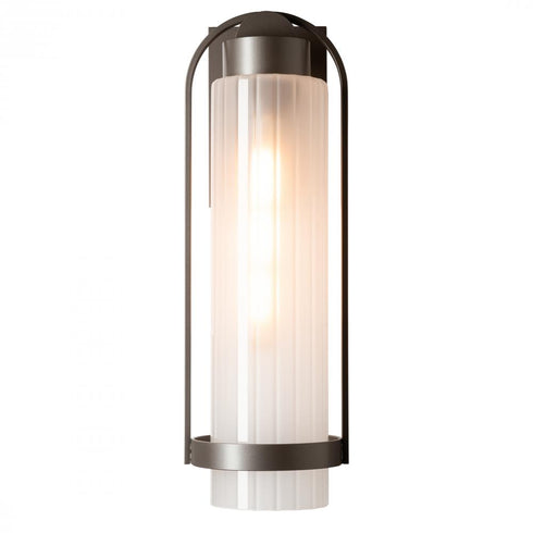 Hubbardton Forge Alcove Medium Outdoor Sconce in Coastal Oil Rubbed Bronze Finish Model: 302556-SKT-14-FD0742