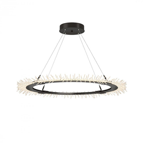 Hubbardton Forge Anemone Circular LED Pendant in Bronze Finish Model: 139772-LED-STND-05