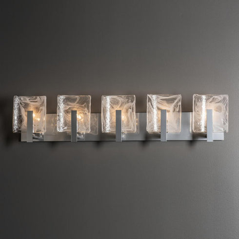Hubbardton Forge Arc 5 Light Bath Sconce in Black Finish Model: 201313-SKT-10-YR0719