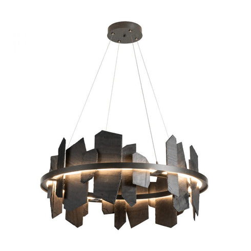 Hubbardton Forge Ardesia Circular LED Pendant Model: 139665-LED-STND-14-SL