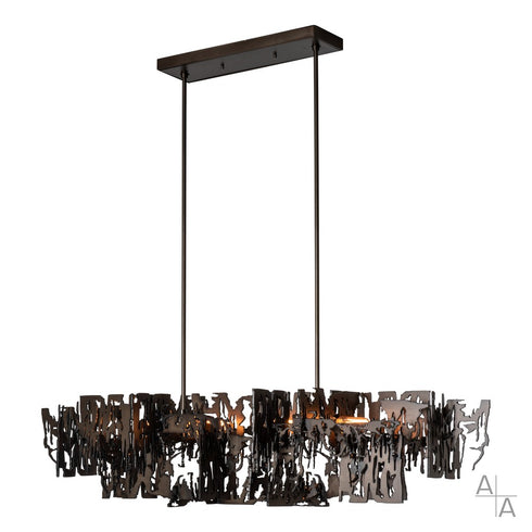 Hubbardton Forge Art + Alchemy Brutus Pendant in Dark Smoke Finish Model: 401310-SKT-MULT-07