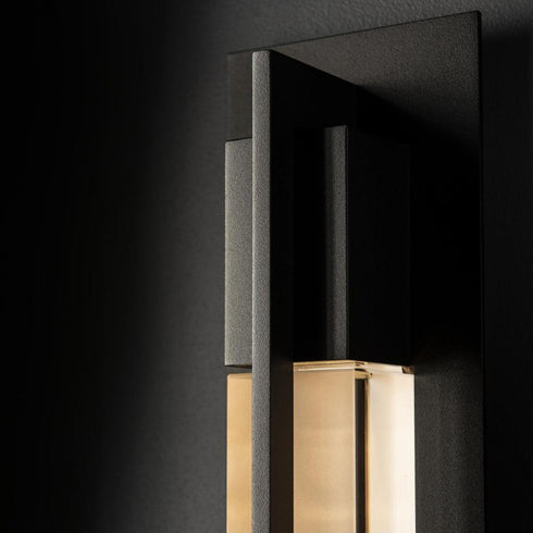 Hubbardton Forge Axis Large Outdoor Sconce in Coastal Oil Rubbed Bronze Finish Model: 306405-SKT-14-ZM0333