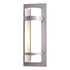 Hubbardton Forge Banded Large Outdoor Sconce in Coastal Oil Rubbed Bronze Finish Model: 305894-SKT-14-GG0037
