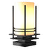 Hubbardton Forge Banded Outdoor Pier Mount in Coastal Oil Rubbed Bronze Finish Model: 335796-SKT-14-GG0026