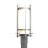 Hubbardton Forge Banded Outdoor Post Light in Coastal Oil Rubbed Bronze Finish Model: 345895-SKT-14-GG0040