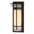 Hubbardton Forge Banded with Top Plate Extra Large Outdoor Sconce in Coastal Oil Rubbed Bronze Finish Model: 305995-SKT-14-GG0240
