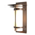 Hubbardton Forge Banded with Top Plate Outdoor Sconce in Coastal Oil Rubbed Bronze Finish Model: 305993-SKT-14-GG0034
