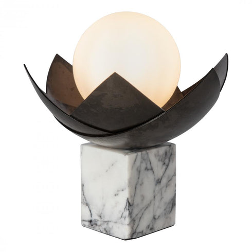 Hubbardton Forge Blossom Mini Table Lamp in Dark Smoke Finish Model: 272106-SKT-07-ML