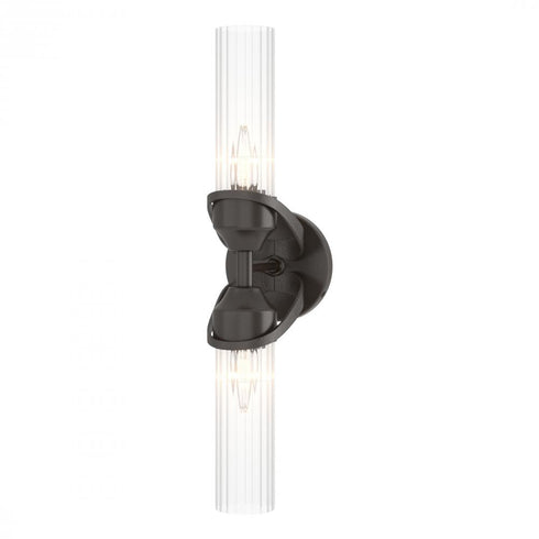 Hubbardton Forge Bow 2 Light Bath Sconce in Black Finish Model: 201346-SKT-10-ZM0634