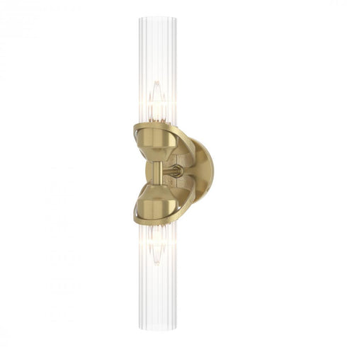 Hubbardton Forge Bow 2 Light Bath Sconce in Black Finish Model: 201346-SKT-10-ZM0634