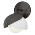Hubbardton Forge Brooklyn 1 Light Double Shade Bath Sconce in Black Finish Model: 201374-SKT-10-02-GG0711