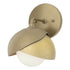 Hubbardton Forge Brooklyn 1 Light Double Shade Bath Sconce in Black Finish Model: 201374-SKT-10-02-GG0711