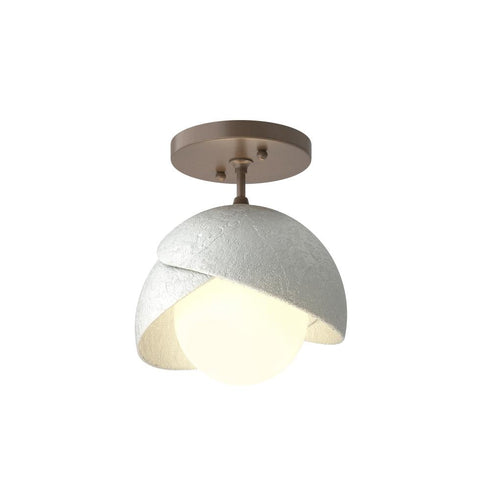 Hubbardton Forge Brooklyn 1 Light Double Shade Semi Flush Model: 121377-SKT-05-20-GG0711