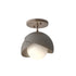 Hubbardton Forge Brooklyn 1 Light Double Shade Semi Flush Model: 121377-SKT-05-20-GG0711