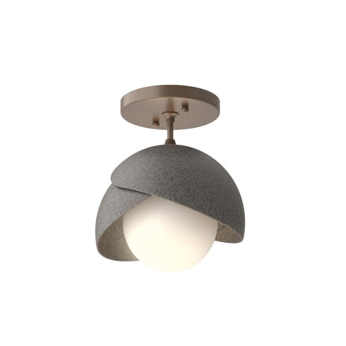 Hubbardton Forge Brooklyn 1 Light Double Shade Semi Flush Model: 121377-SKT-05-20-GG0711