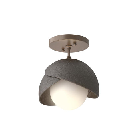 Hubbardton Forge Brooklyn 1 Light Double Shade Semi Flush Model: 121377-SKT-05-20-GG0711