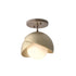 Hubbardton Forge Brooklyn 1 Light Double Shade Semi Flush Model: 121377-SKT-05-20-GG0711