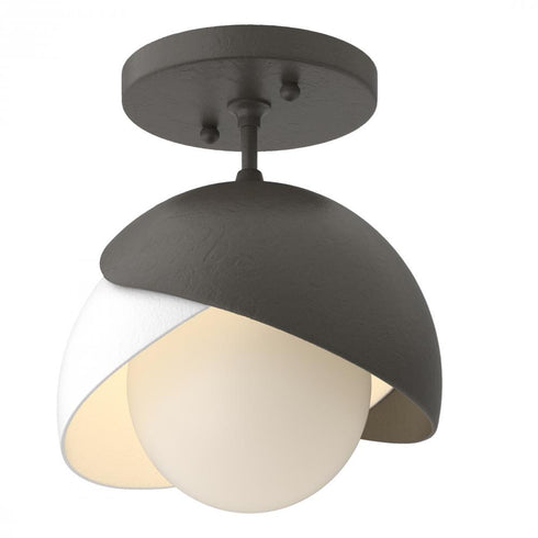 Hubbardton Forge Brooklyn 1 Light Double Shade Semi Flush Model: 121377-SKT-05-89-GG0711