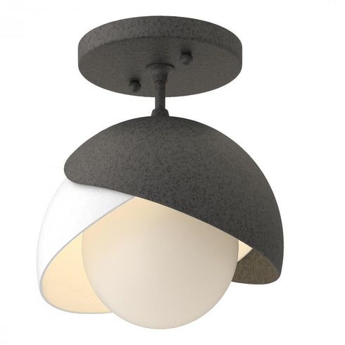 Hubbardton Forge Brooklyn 1 Light Double Shade Semi Flush Model: 121377-SKT-05-89-GG0711