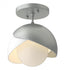 Hubbardton Forge Brooklyn 1 Light Double Shade Semi Flush Model: 121377-SKT-05-89-GG0711