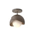 Hubbardton Forge Brooklyn 1 Light Double Shade Semi Flush Model: 121377-SKT-07-86-GG0711