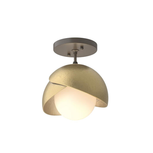 Hubbardton Forge Brooklyn 1 Light Double Shade Semi Flush Model: 121377-SKT-07-86-GG0711