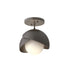 Hubbardton Forge Brooklyn 1 Light Double Shade Semi Flush Model: 121377-SKT-07-86-GG0711
