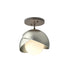 Hubbardton Forge Brooklyn 1 Light Double Shade Semi Flush Model: 121377-SKT-07-86-GG0711