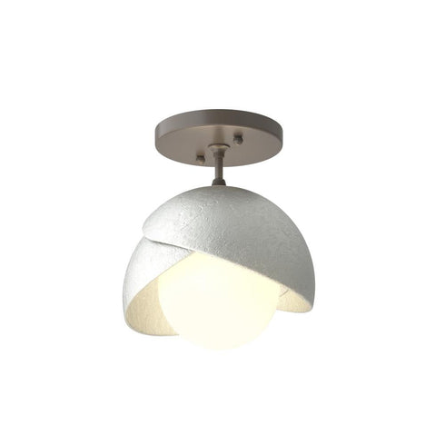 Hubbardton Forge Brooklyn 1 Light Double Shade Semi Flush Model: 121377-SKT-07-86-GG0711