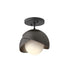 Hubbardton Forge Brooklyn 1 Light Double Shade Semi Flush Model: 121377-SKT-10-82-GG0711