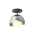 Hubbardton Forge Brooklyn 1 Light Double Shade Semi Flush Model: 121377-SKT-10-82-GG0711