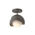 Hubbardton Forge Brooklyn 1 Light Double Shade Semi Flush Model: 121377-SKT-14-05-GG0711