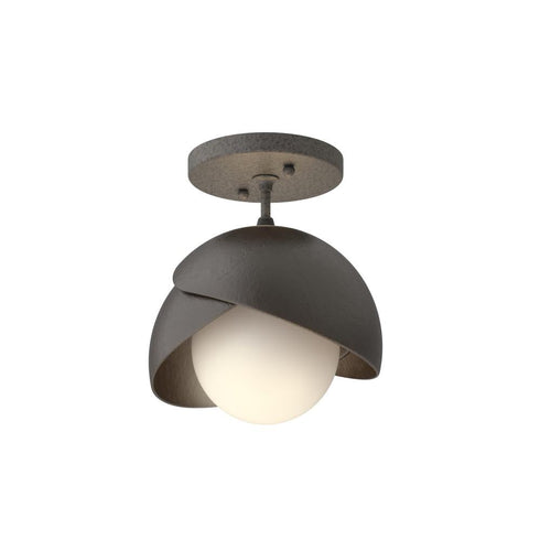 Hubbardton Forge Brooklyn 1 Light Double Shade Semi Flush Model: 121377-SKT-20-86-GG0711