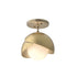 Hubbardton Forge Brooklyn 1 Light Double Shade Semi Flush Model: 121377-SKT-84-20-GG0711